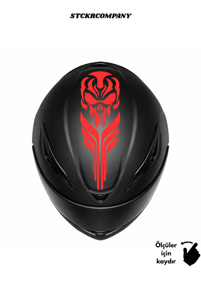 STCKRCO Kuru Kafa Kask Stickerı - Motor Kaskı Üst Stickerı - Kask Dekoru Vini...