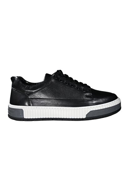 NORRSKEN Men's Thermal Sole Textile Lace-Up Leather Casual Black