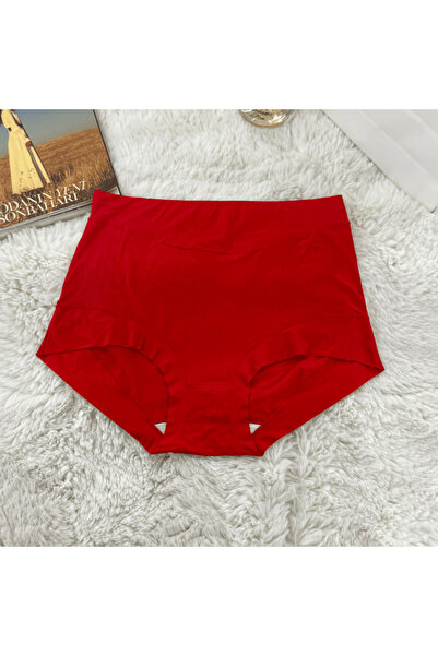 Elaram Women's Red High Waist Seamless Modal Comfortable Panties