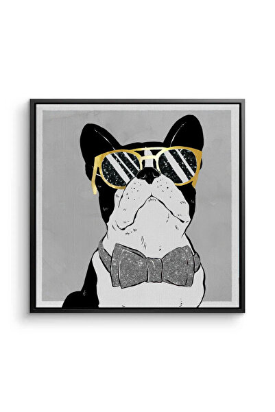 Jasmine Art Cool Boston Terrier Abstract Wall Art | Framed Canvas Print with ...