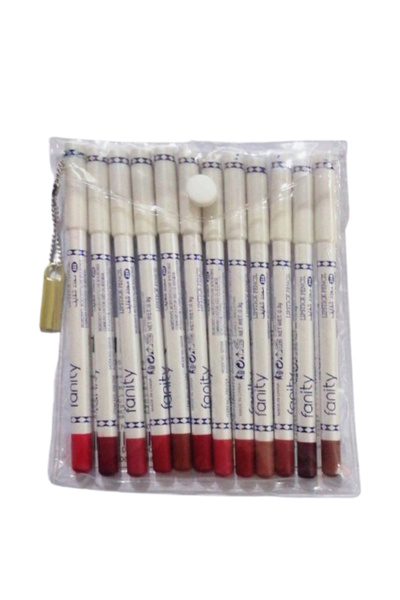 fanity Lip Liner Pencil Set - 12 Pcs