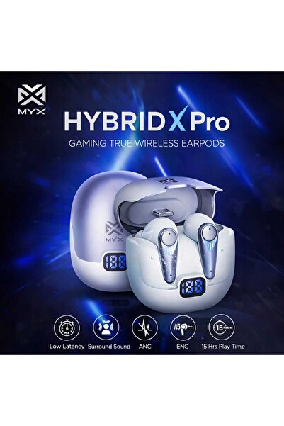 MYX HybridX Pro Wireless Earbuds ANC ENC Low Latency Gaming