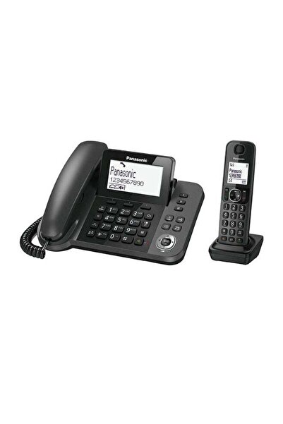 PANASONIC DECT Corded And Cordless Phone With Stand Black