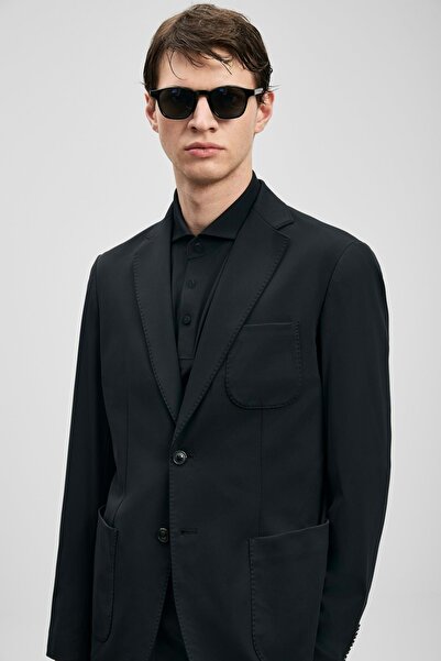 Lufian 111140178 Luıs Sport Men's Blazer Jacket Slim Fit Men's Jacket Black