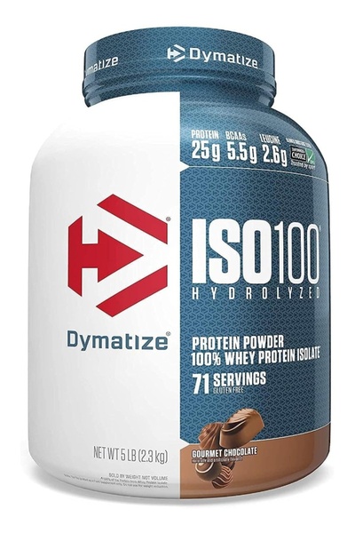 Dymatize Iso 100 Carb Whey Gourmet Chocolate, 5 Lb