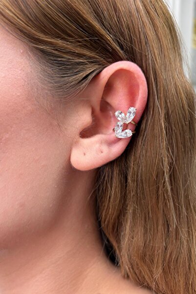 Charmist Çelik Sıkıştırmalı Papillon Earcuff