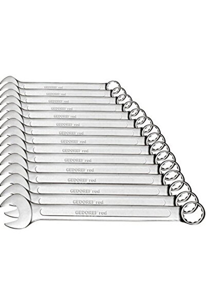 Gedore Set de chei combinate roșii, 15 piese, chei (cromate, SW 6 - 32mm)