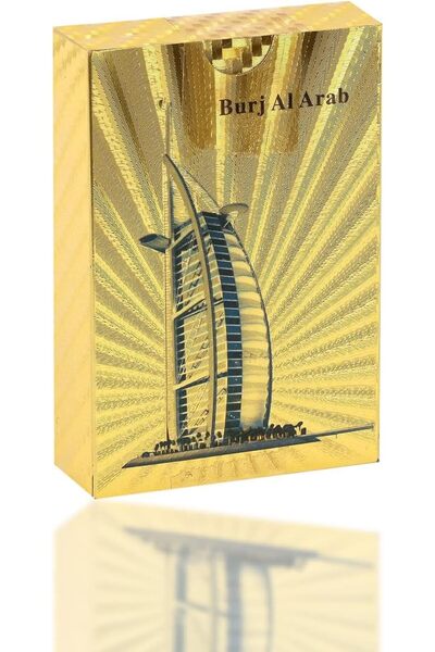 ZARORA Burj Al Arab Dubai Gold Plated Playing Cards, Souvenir Gift Set, 6cm x...