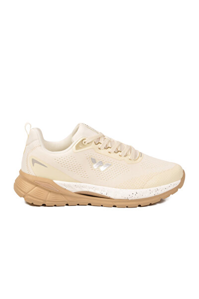 WALKWAY Beige Textile Memory Foam Breathable Men's Sports Shoes B25Ra195 m