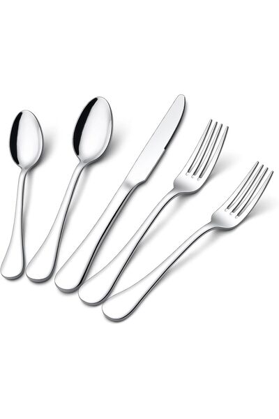 Onader 30 Pieces Silverware Set 18/10 Stainless Steel Flatware Cutlery Set for 6