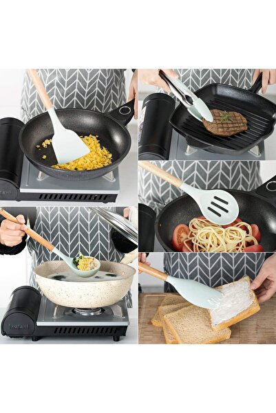 Generic Kitchen Utensils Set of 12, Silicone Cooking Utensils with Holder, He...