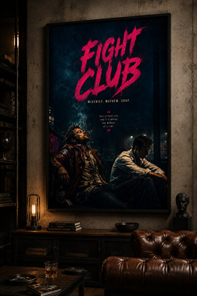 dwarıa Fight Club Film Posteri | Tyler Durden & Anlatıcı Sinema Posteri | Dek...