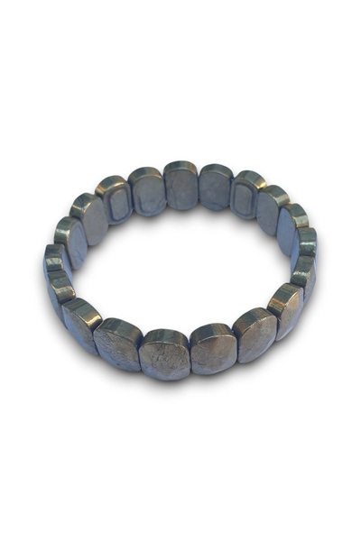 Pozitif Doğal Taş Natural Pyrite Stone Bracelet 546-2
