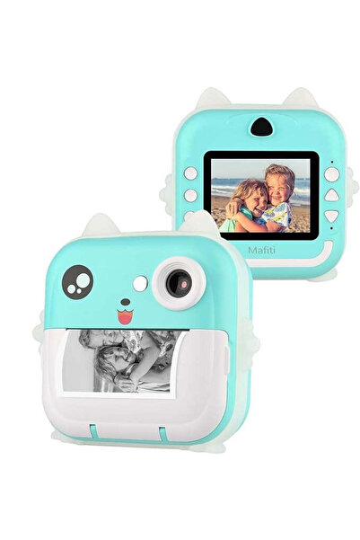 Vivendo Aparat foto digital cu imprimare termica pentru copii, focalizare aut...