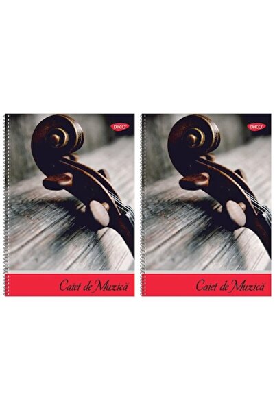 Daco Set de 2 caiete muzica, A4, cu spirală, 24 de file, hârtie de 70 g/mp, D...