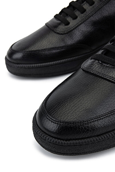 Tamer Tanca Erkek Hakiki Deri Siyah Sneakers & Spor Ayakkabı