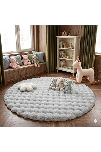 MIRAEDN HOME BUBBLE KAYMAZ TABAN ÇOCUK ODASI YATAK ODASI VE HOL HALISI PUFY B...