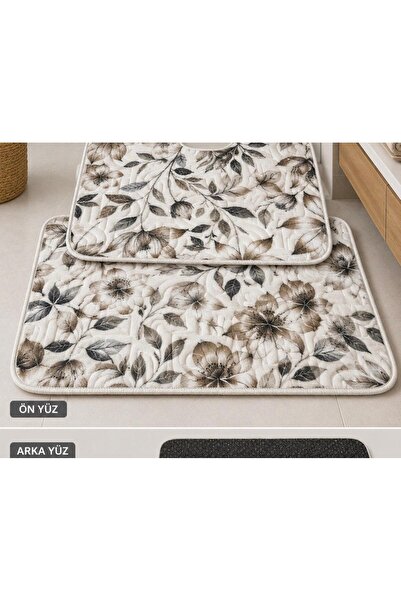 herevelazim Modern 2-Piece Bathroom Mat Set, Non-Slip Base, Soft Textured, Wa...