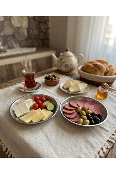 Bakır Center 2 Piece Snack Bowl Set Breakfast Nuts Jam Set of 2 Copper Carved...
