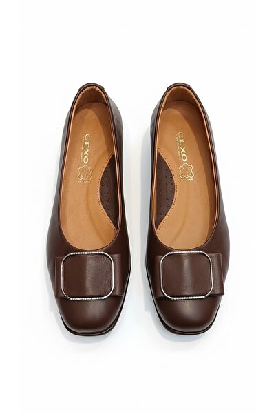 Ceyo Genuine Leather Orthopedic Women's Ballerina Shoes – Daily Comfortable A...