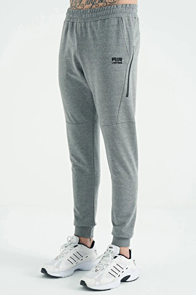 diğer1234 Ανδρική φόρμα κάτω AIRJONES Nigel Grey Melange Standard Fit — m
