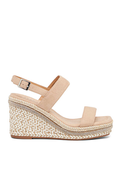 Tergan Bej Tekstil Kadın Sandalet - K26Y1SN68723-L0Q