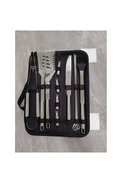 GALORWAY Set Profesional Ustensile BBQ din Inox cu Geantă de Transport, 14 Piese