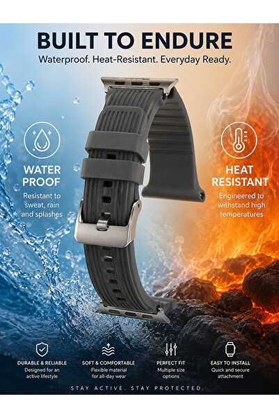 Watch Premium Waterproof & Heat-Resistant Silicone Strap