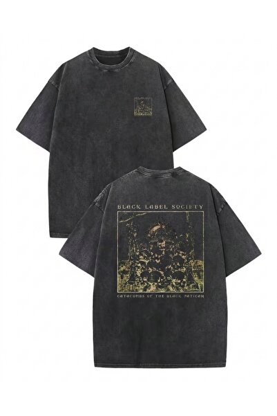 Touz Moda Black Label Society štampana unisex majica prevelikog kroja
