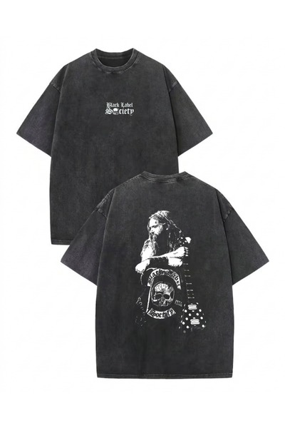 Touz Moda Black Label Society štampana unisex majica prevelikog kroja