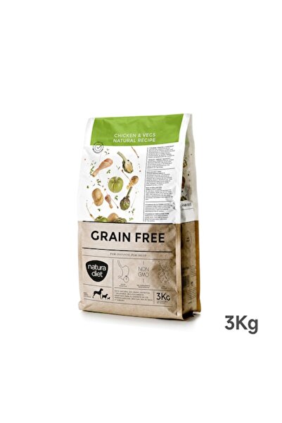 Natura Diet Hrană pentru câini fără cereale, cu pui și legume, 3kg, Hipoalerg...