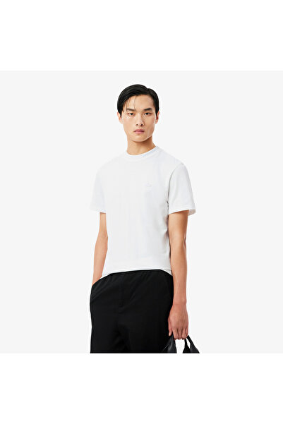 Lacoste Erkek Regular Fit Bisiklet Yaka Beyaz T-Shirt