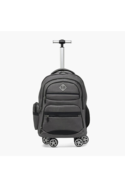 Lifestyle Solid School Trolley Backpack for Boys 8-13 Years with Retractable ...