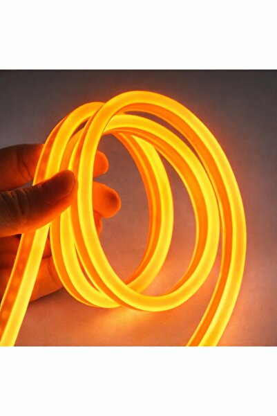 KOMPLİKE 15 Metre Neon Amber 2000K-2500K Kesilebilir 220 V Tak Çalıştır Dekor...