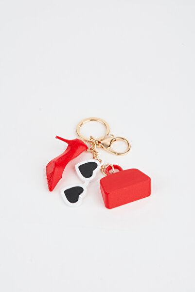 Vivaq 3D Printed Charm Bag Accessory Keychain with Red Mini Figure
