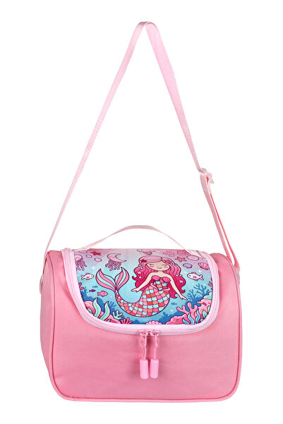 Royal Glow Leather Printed Licensed Mermaid Patterned Thermal Lunch Bag