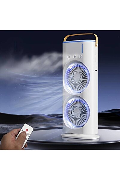 Vivendo Ventilator portabil de birou cu umidificare prin pulverizare si telec...