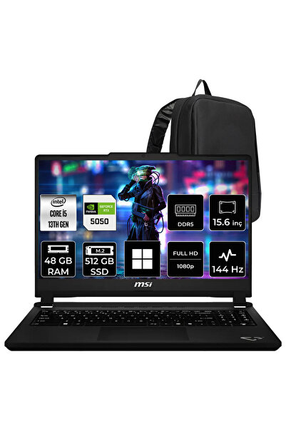 MSI Cyborg 15 Max Core i5 13420H RTX 5050 8GB 100W 48GB RAM 512GB SSD 15.6" F...