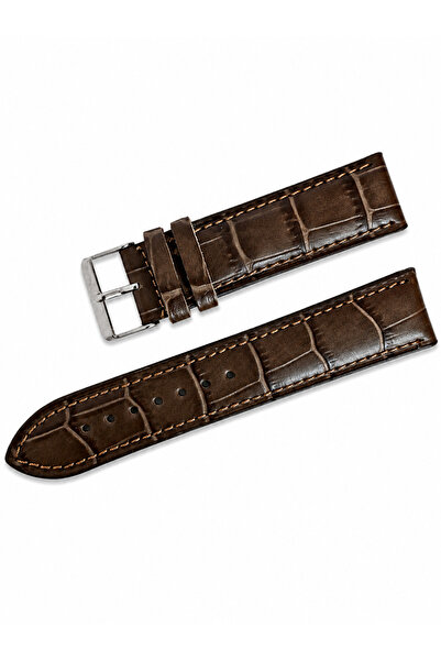 Leather Class Krokodil Desenli %100 Deri Saat Kayışı | Silver veya Gold Toka ...
