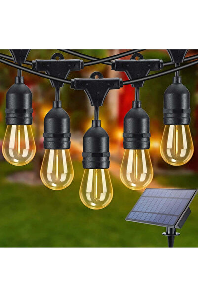 Vivendo Ηλιακή γιρλάντα με 10 λαμπάκια LED τύπου νήματος, 2W, 3000K, IP65, θε...