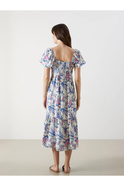 LC Waikiki Mixed U-Neck Floral Dress