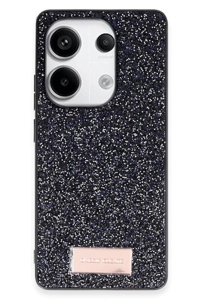 TakÇalıştır Onegif Redmi Note 13 Pro 4g Compatible Bright Glitter Cover - Black
