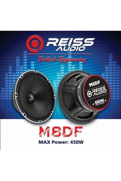 REISS AUDIO RS-M8DF-450W MAX-200W RMS-KALİTELİ-PROFESYONEL 20 CM MİDRANGE HOPARLÖR
