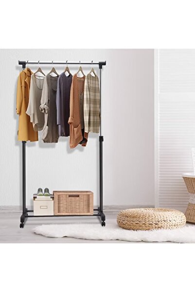 ExtraHome Stainless Steel Portable Clothes Hanger Rail Garment Rack with Whee...
