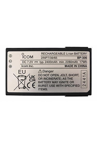Icom بطارية اصلية مناسبة لايكوم البحري لـ BP-306, IC-M94D, IC-M94DE