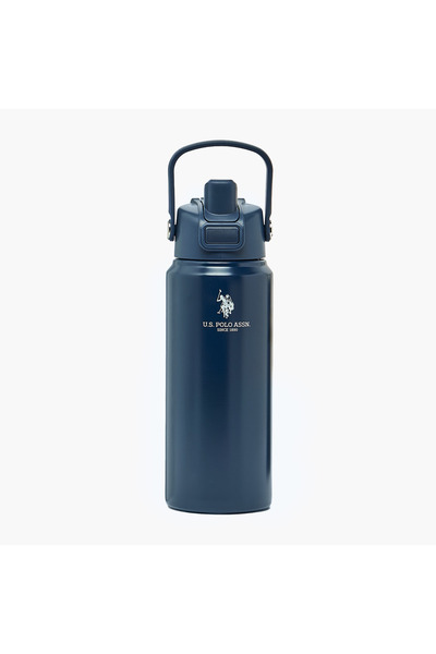 U.S. Polo Assn. US POLO ASSN. Solid Stainless Steel Water Bottle with Spout a...
