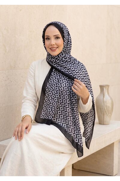 EBRUTESETTÜR سلسلة شالات نورا المزخرفة باللون الأسود