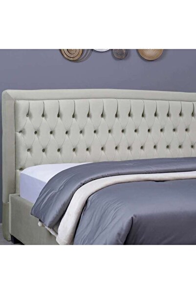 PAN HOME BIANCA HEADBOARD VELVET WHITE L-200 : H-125 CM