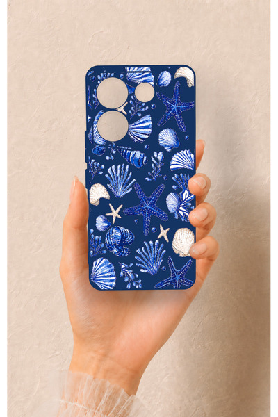 Vip Case Tecno Camon 20 Pro Uyumlu Deniz Kabuğu Desenli Silikon Kılıf