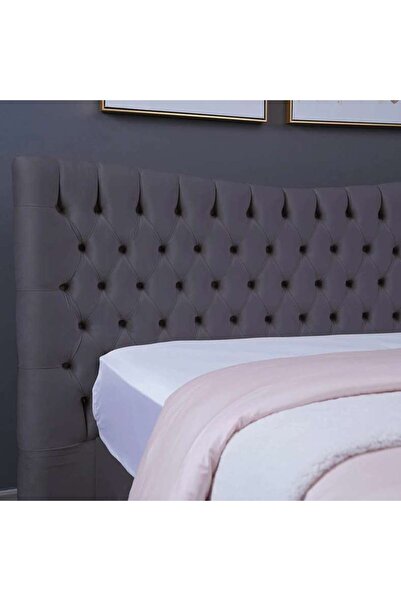 PAN HOME MARS HEADBOARD VELVET GREY L-140 : H-125 CM